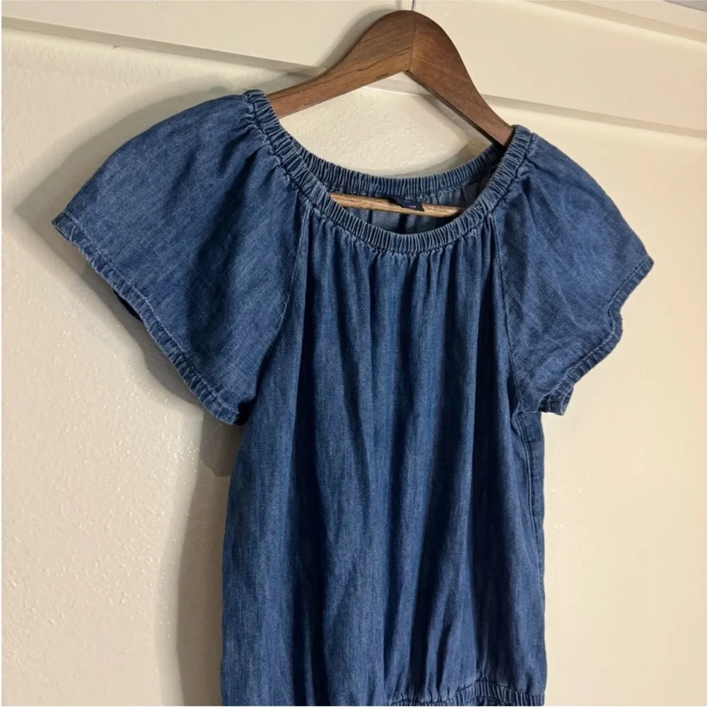 Gap Kids Girl’s Romper XXL (16) Blue Denim Chambray - Picture 3 of 9